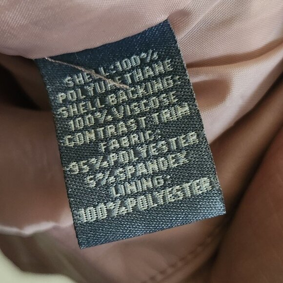 Kate & Mallory Pink Faux Leather Mandarin Collar Zip Jacket Size 1X - Picture 6 of 8